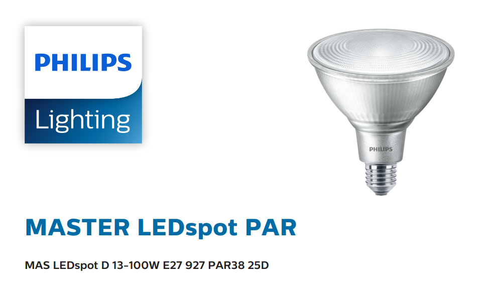 Philips Master LEDspot PAR38 E27 13W/2700K 25D
